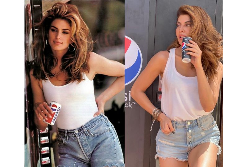 Bollywood Jacqueline Fernandez Recreates Cindy Crawfords Iconic Pepsi Ad From 1992 9230